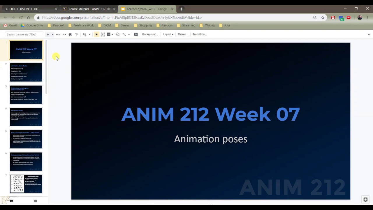 ANIM 212 Week 07 Lecture, Part 1
