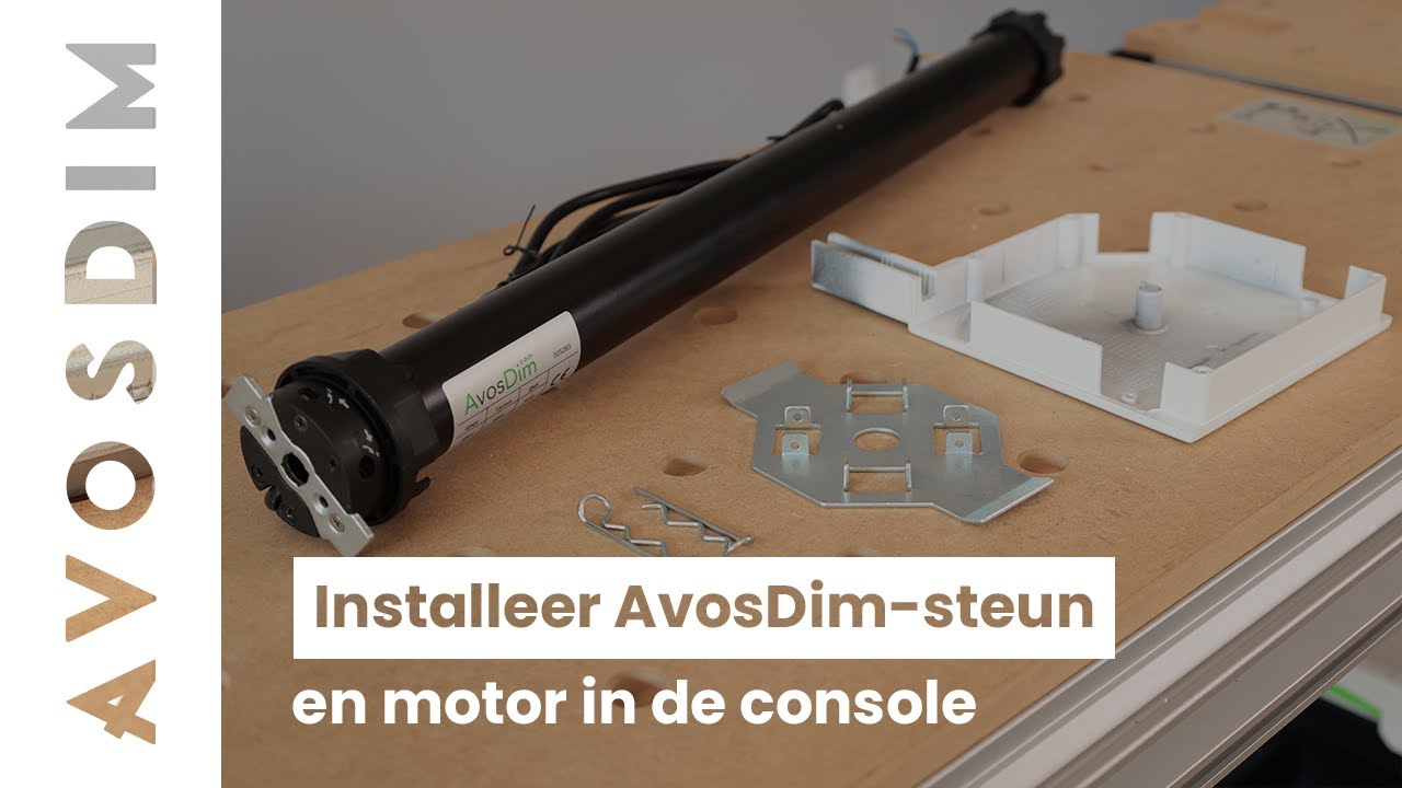 Hoe installeer je een AvosDim-steun en -motor in de wang?