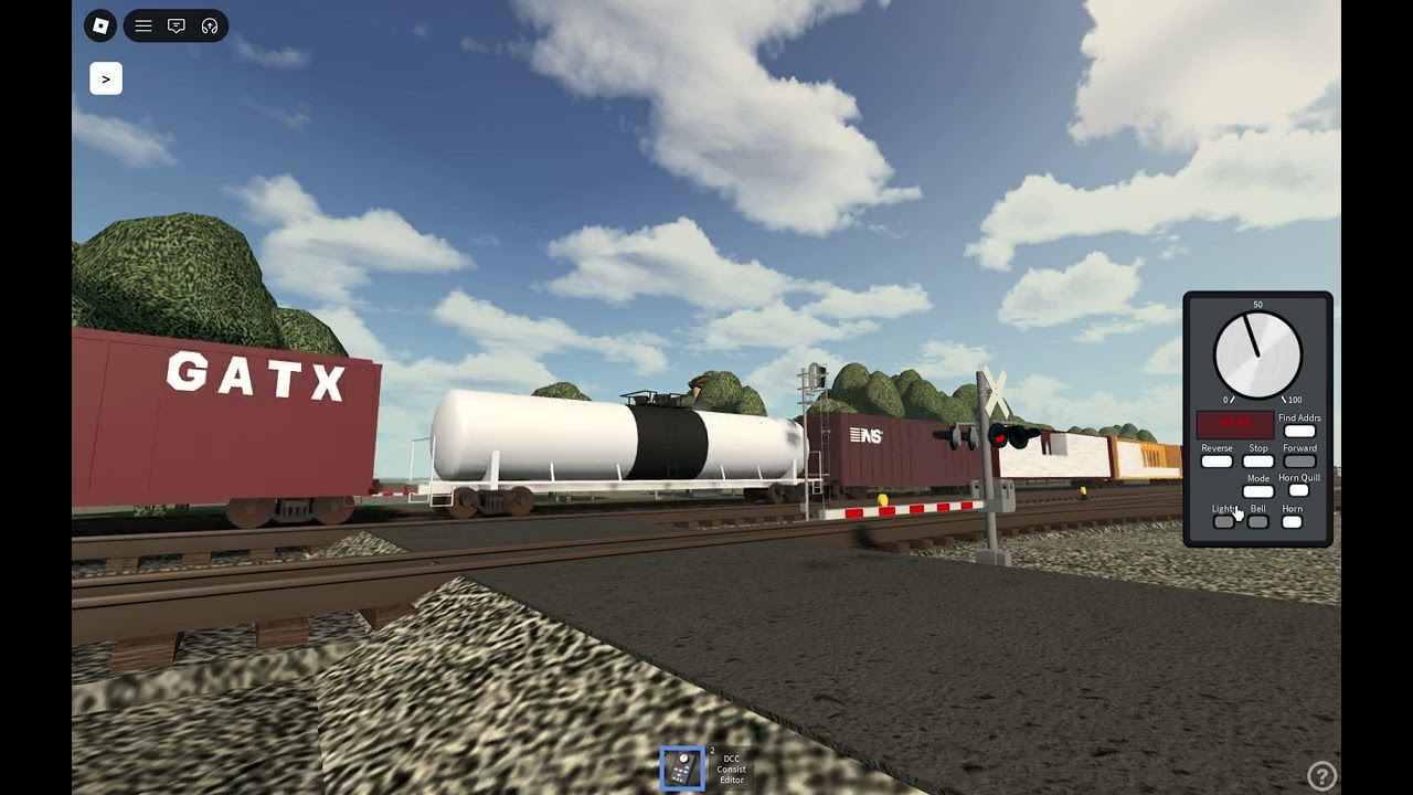 SLKC 4549 Leads a Short Manifest Train at Southline District Roblox