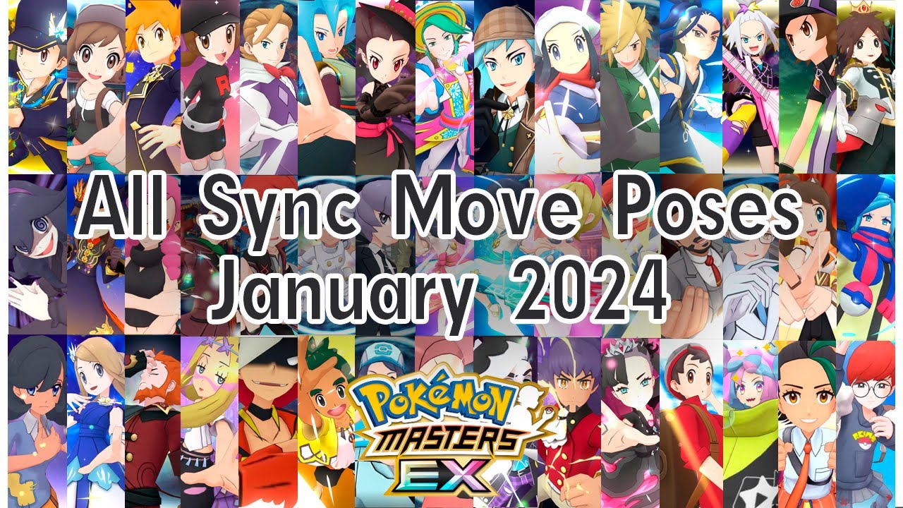 January 2024 - All Trainer Sync Move Poses (+ Quotes) | Pokémon Masters EX
