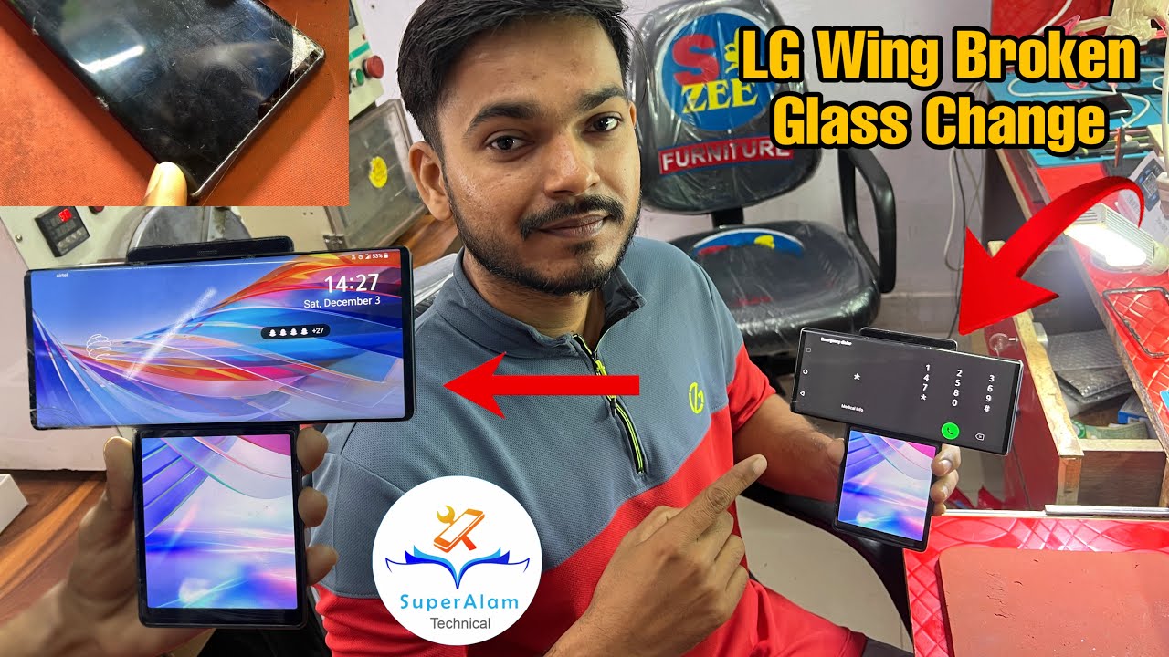 LG Wing Broken Front Glass Replacement || Without Mobile Open LG Wing Front Glass Restoration