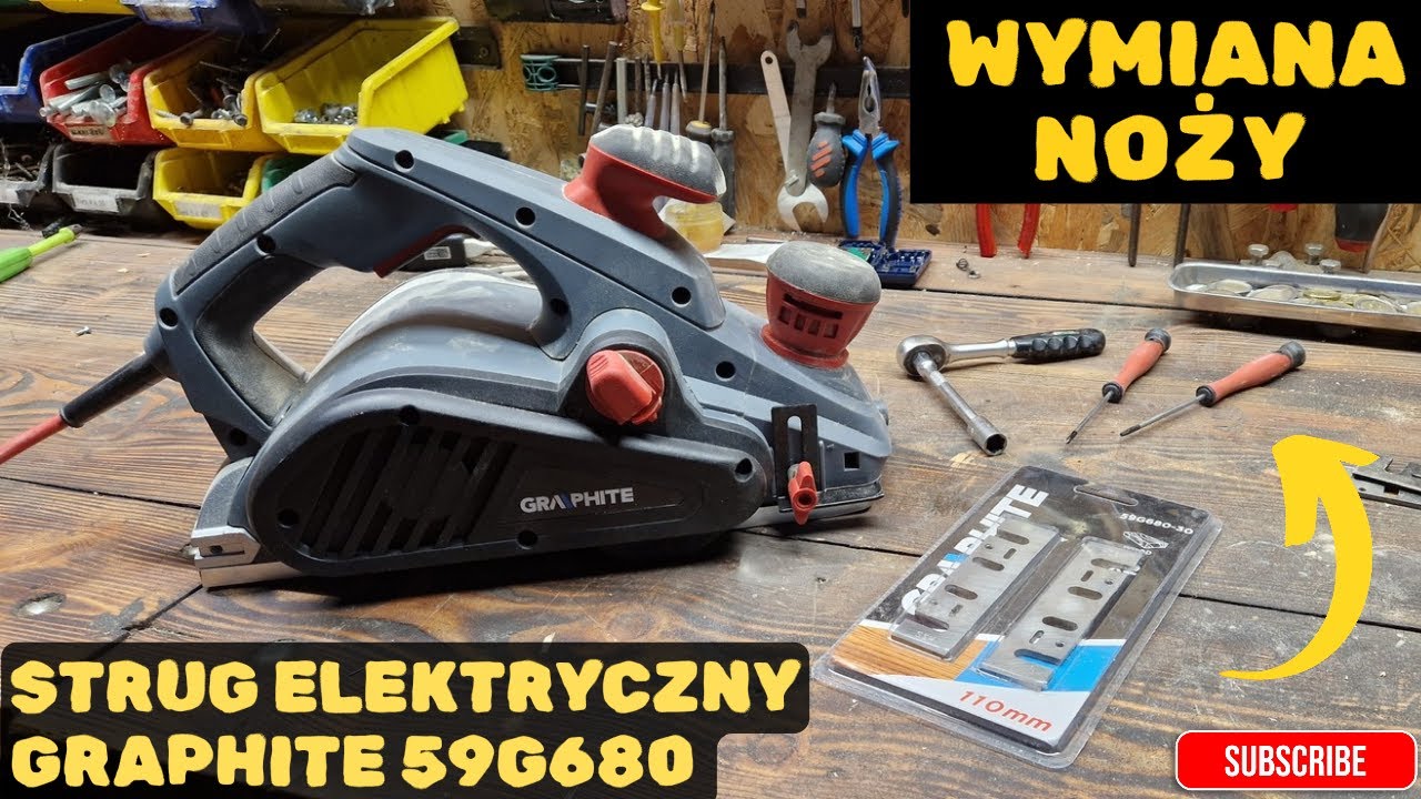 WYMIANA NOŻY W STRUGU ELEKTRYCZNYM! STRUG GRAPHITE 59G680 110mm! #wymiana #naprawa #strug #change