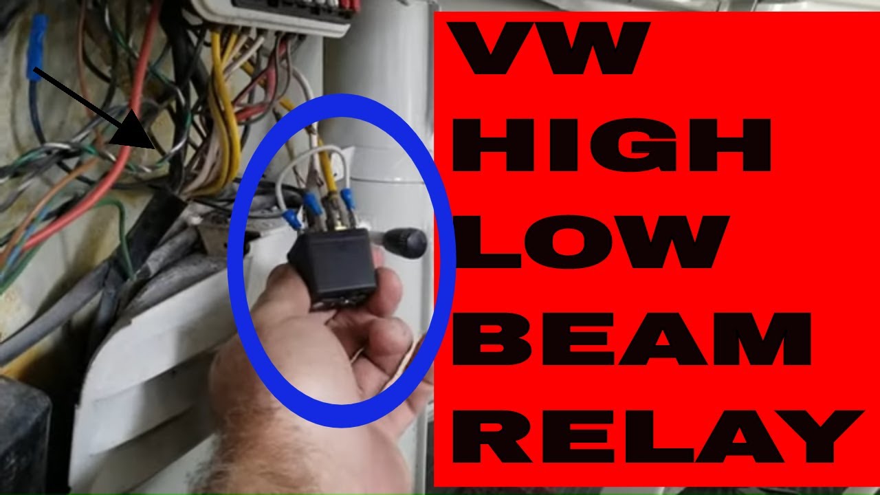 vw wiring Hi low beam relay VW Bug bus how to wire it