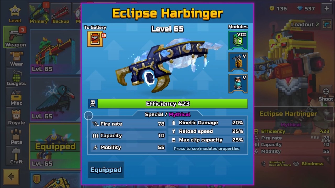 Pixel Gun 3D Lvl65 Casual Gameplay feat Eclipse Harbinger