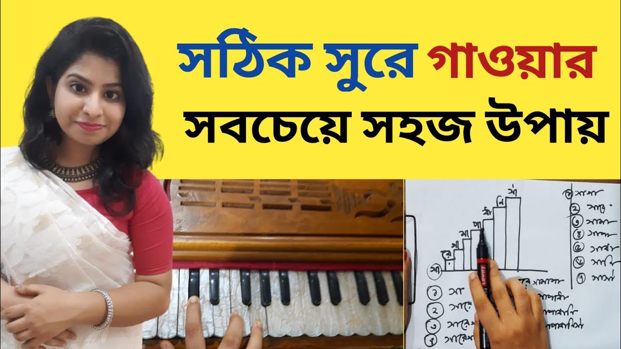 সঠিক সুরে কিভাবে গান গাইবে | Basic হারমোনিয়াম lesson | Sur sikkha