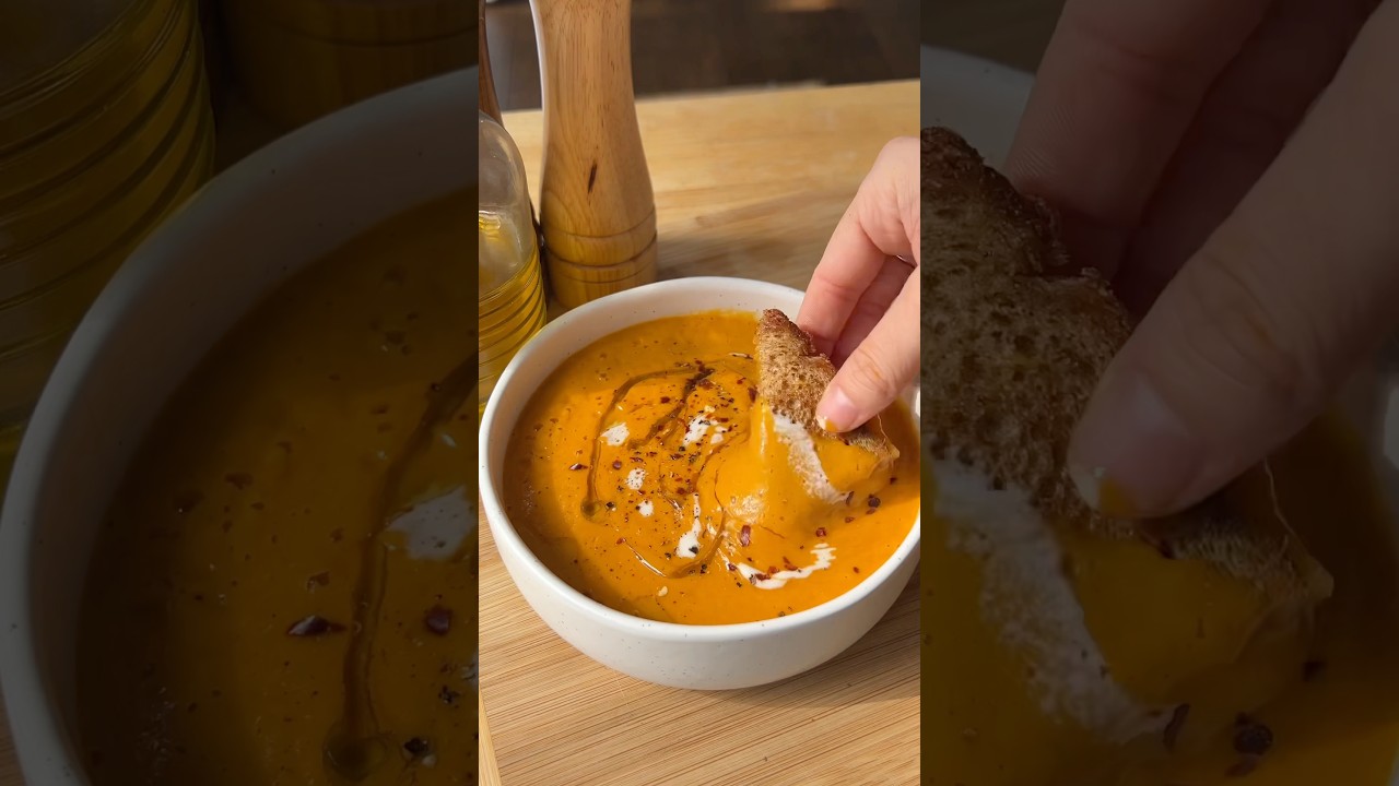 Sweet Potato Soup 💖🍠 #shorts #recipe #soup