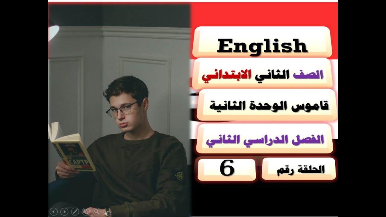 6 - قاموس روعة من كلمات الدرس الأول والثاني الوحدة الأولى/ الصف الثاني الابتدائي / الترم الثاني .