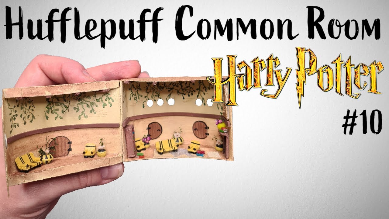 Hufflepuff Common Room | a Harry Potter Matchbox Diorama | Harry Potter miniature