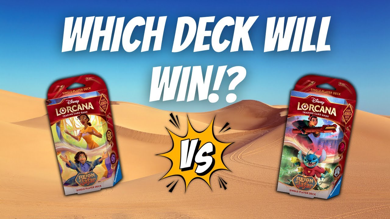 HEAD TO HEAD BATTLE! Disney Lorcana Reign of Jafar BRAND NEW Single Player Decks with TheDanRegal!