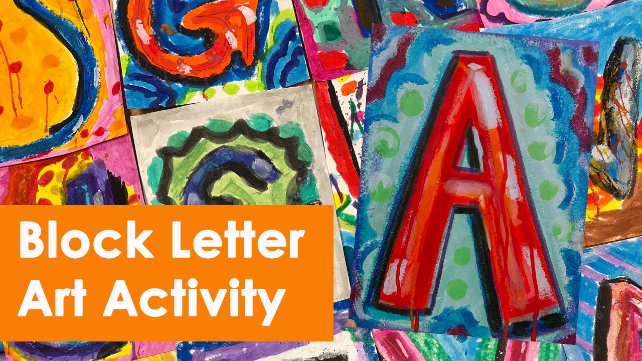 Elementary Art Lesson Block Letters
