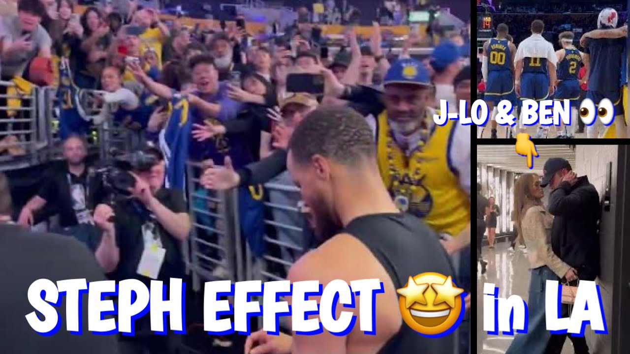 Courtside: Steph Curry, J-Lo, Djokovic, Klay, CP3, GP2, Bad Bunny, “Just us!” +MORE from Warriors-LA