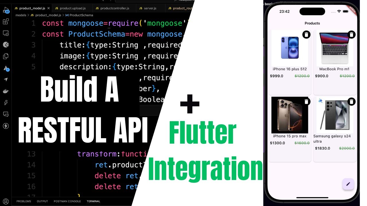Build a RESTFUL API with Express Js & Mongodb | Flutter Integration with Riverpod