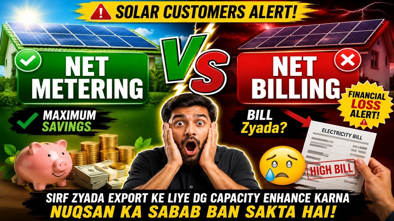 Net Metering vs Net Billing | DG Capacity Enhance Karna Sahi Ya Ghalat? |Export Units Ka Difference
