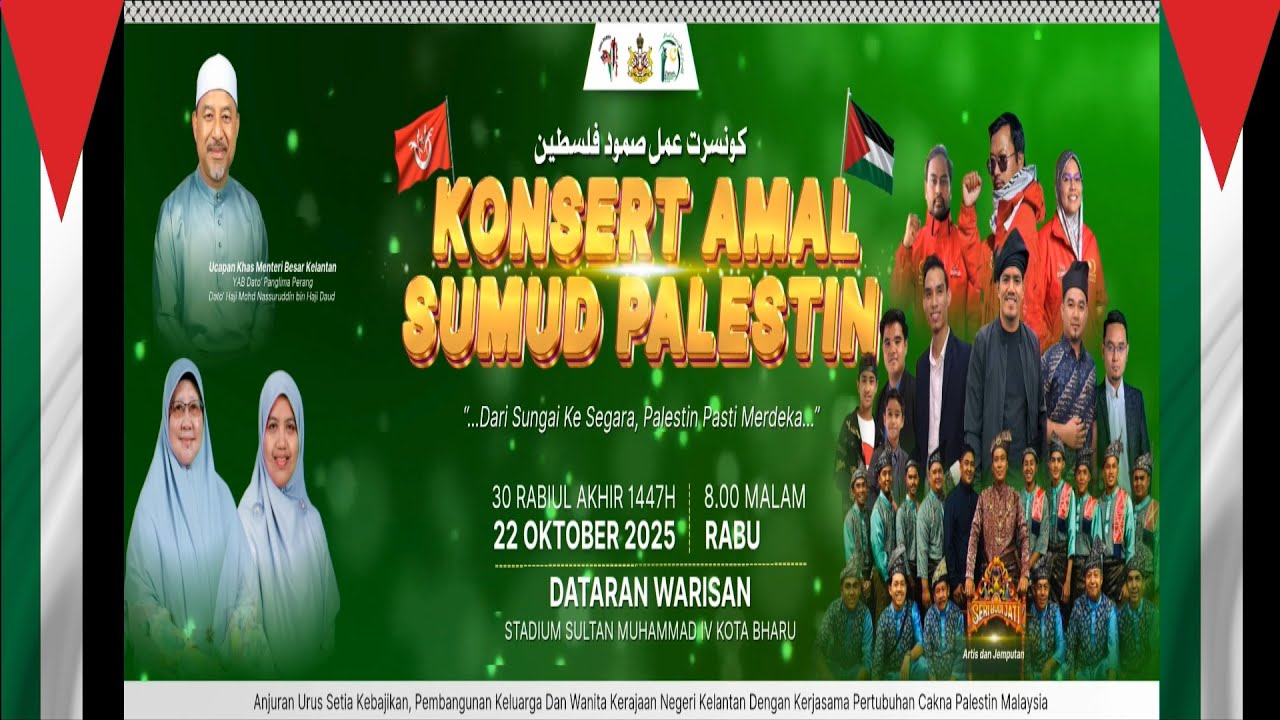 📢 LIVE KONSERT AMAL SUMUD PALESTIN - 22 Okt 2025