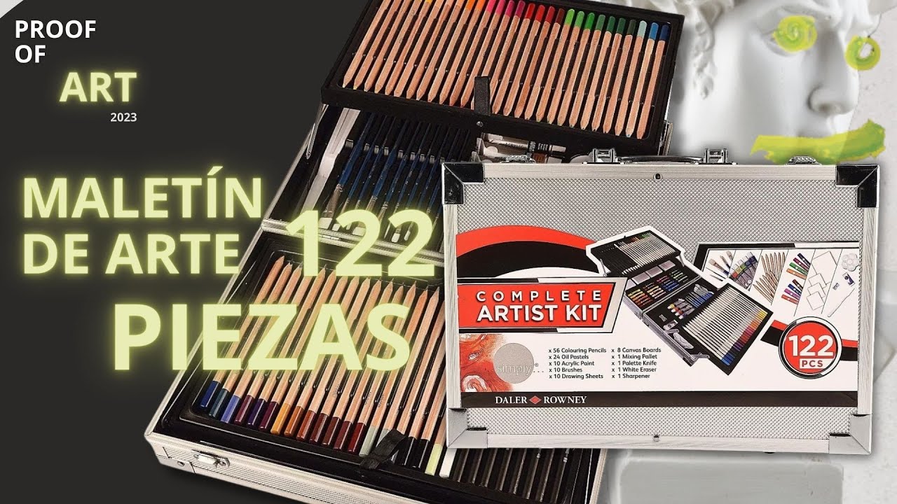 MALETIN de Arte🎨 122 PIEZAS Daler Rowney 👑 Simply Art Essentials