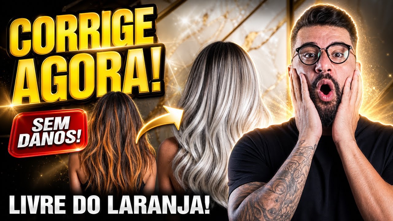 COMO CORRIGIR CABELO MANCHADO DE LARANJA EM MORENA ILUMINADA
