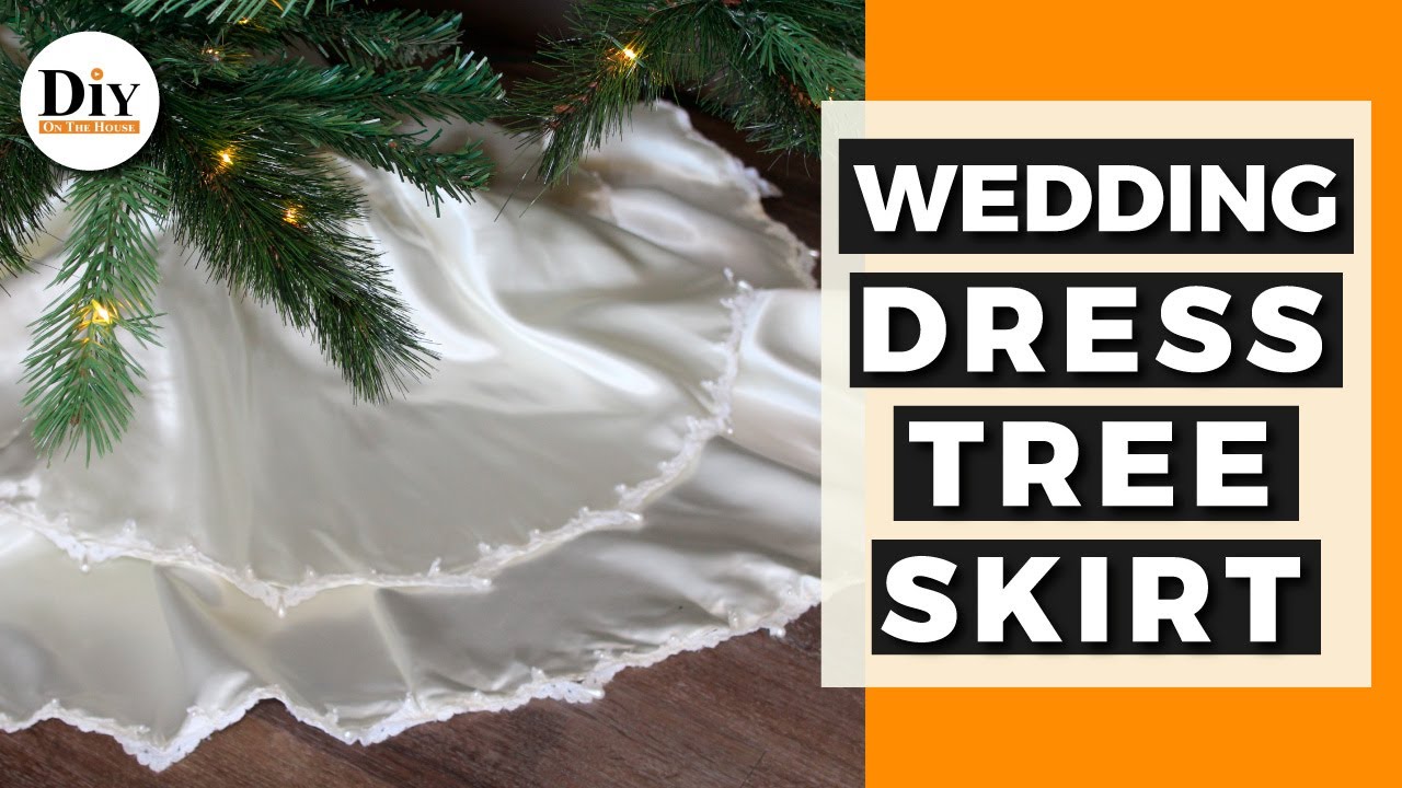 Make a Christmas Tree Skirt From a Wedding Dress