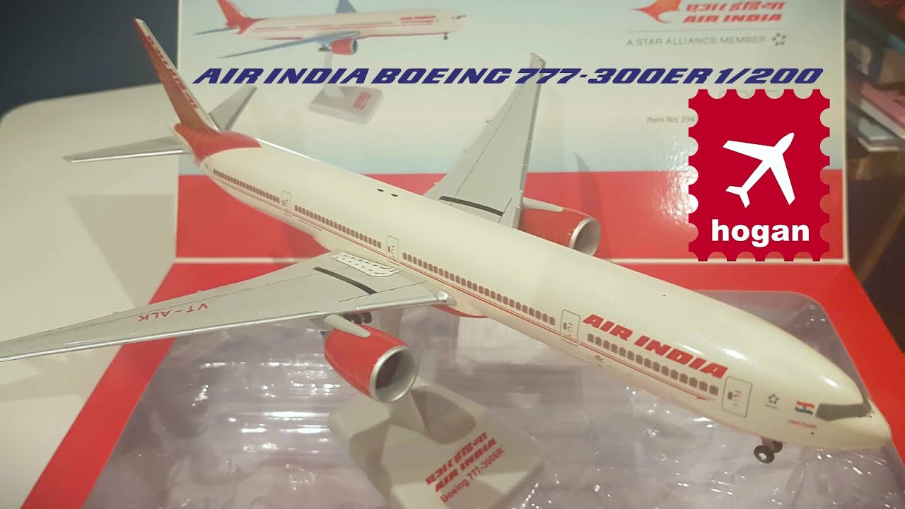 Распаковка модели самолета Air India 777-300ER от Hogan Wings в масштабе 1/200.