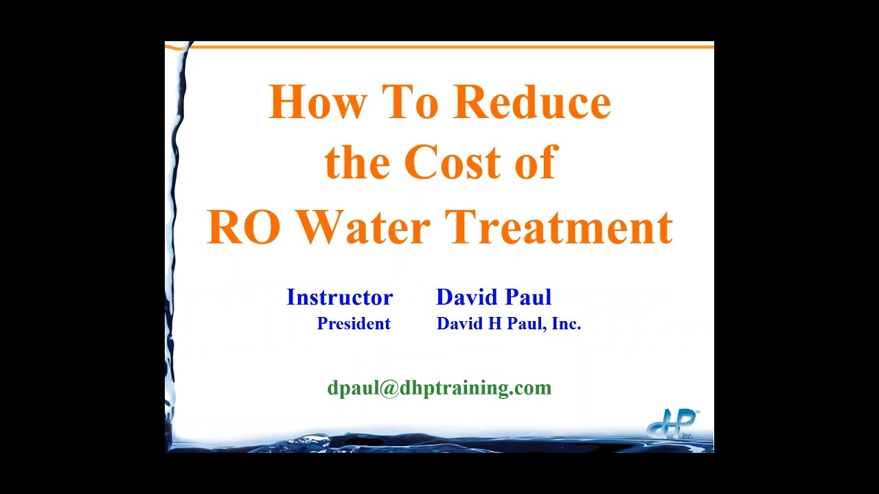 How to Reduce the Costs of RO Water Treatment
