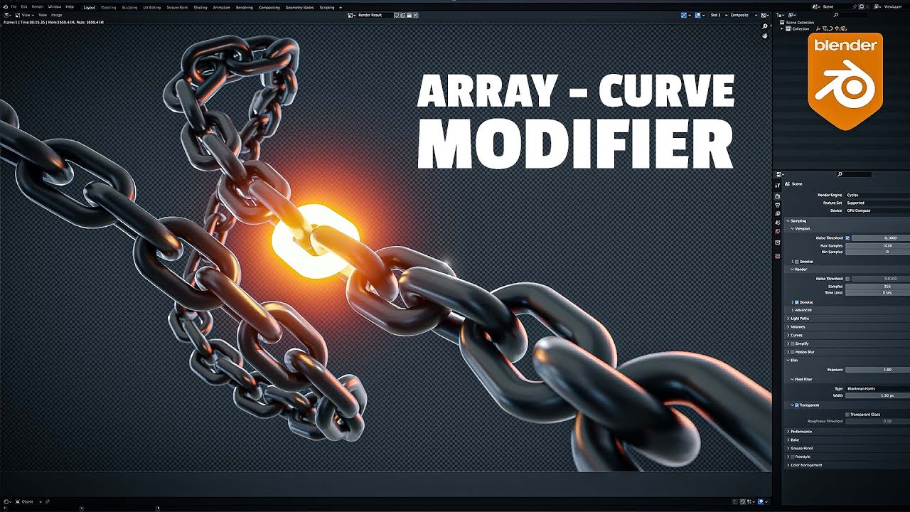 Create an Object ARRAY that Follows a Path in Blender