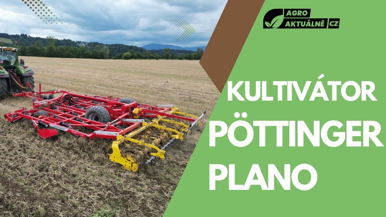Testování kultivátoru Pöttinger PLANO na české farmě