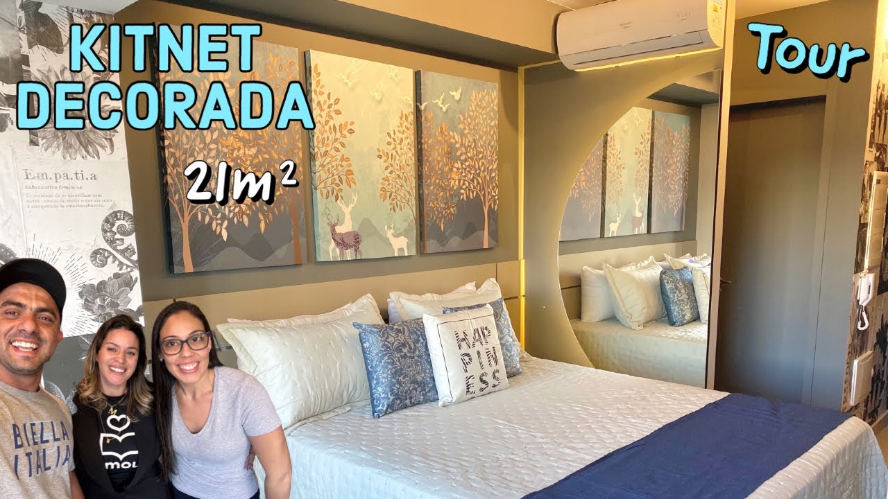 TOUR completo por KITNET DECORADA de 21 m²
