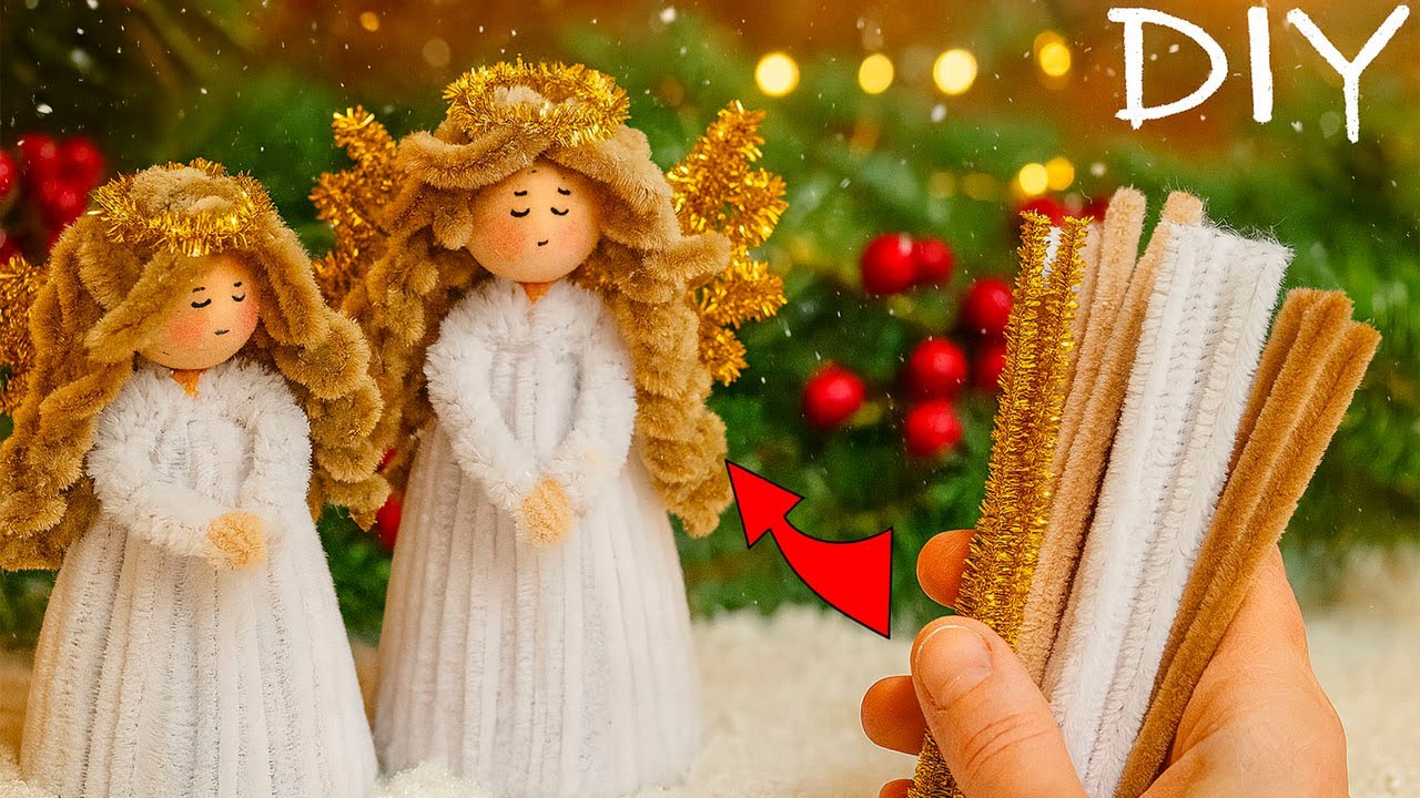 🌟ANGEL🌟 made of pipe cleaner and bushings 🌟 DIY