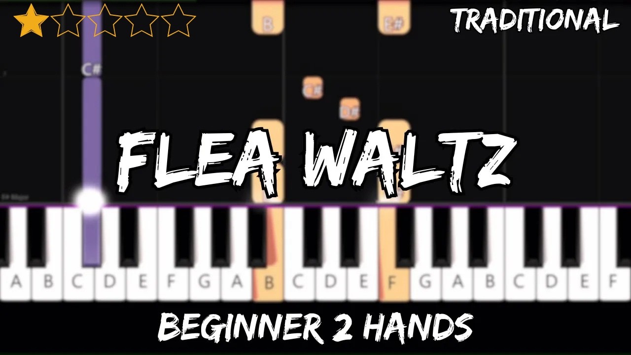 Traditional - Flohwalzer / Flea Waltz - Easy Piano Tutorial - For 2 Hands
