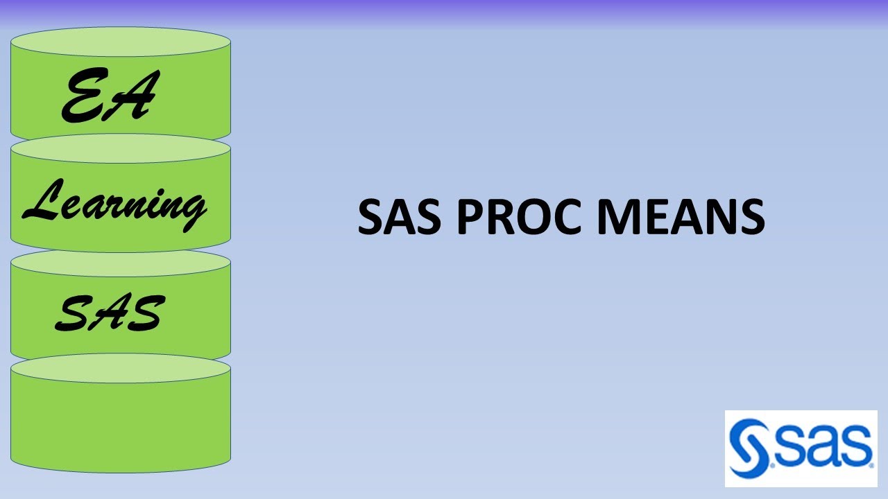 SAS PROC MEANS