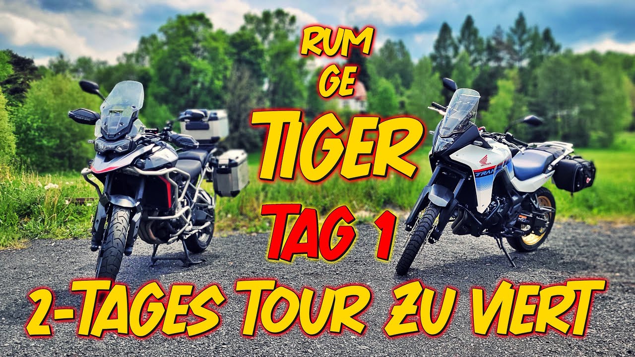2-Tages Tour mit Triumph Tiger 900 GT Pro und Honda XL 750 Transalp zu Viert / Tolle Strecke / Tag 1