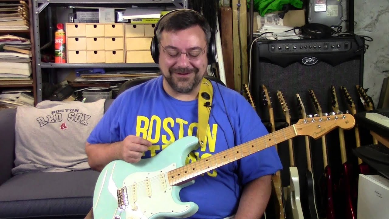 50's Classic Strat in Surf Green and celebrating the World Series win