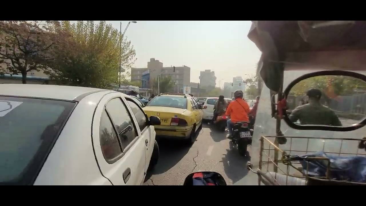 IRAN TEHRAN,motor taxi in Tehran, Hafez street, for only one dollar🪙$تاکسی موتوری تهران خیابان حافظ