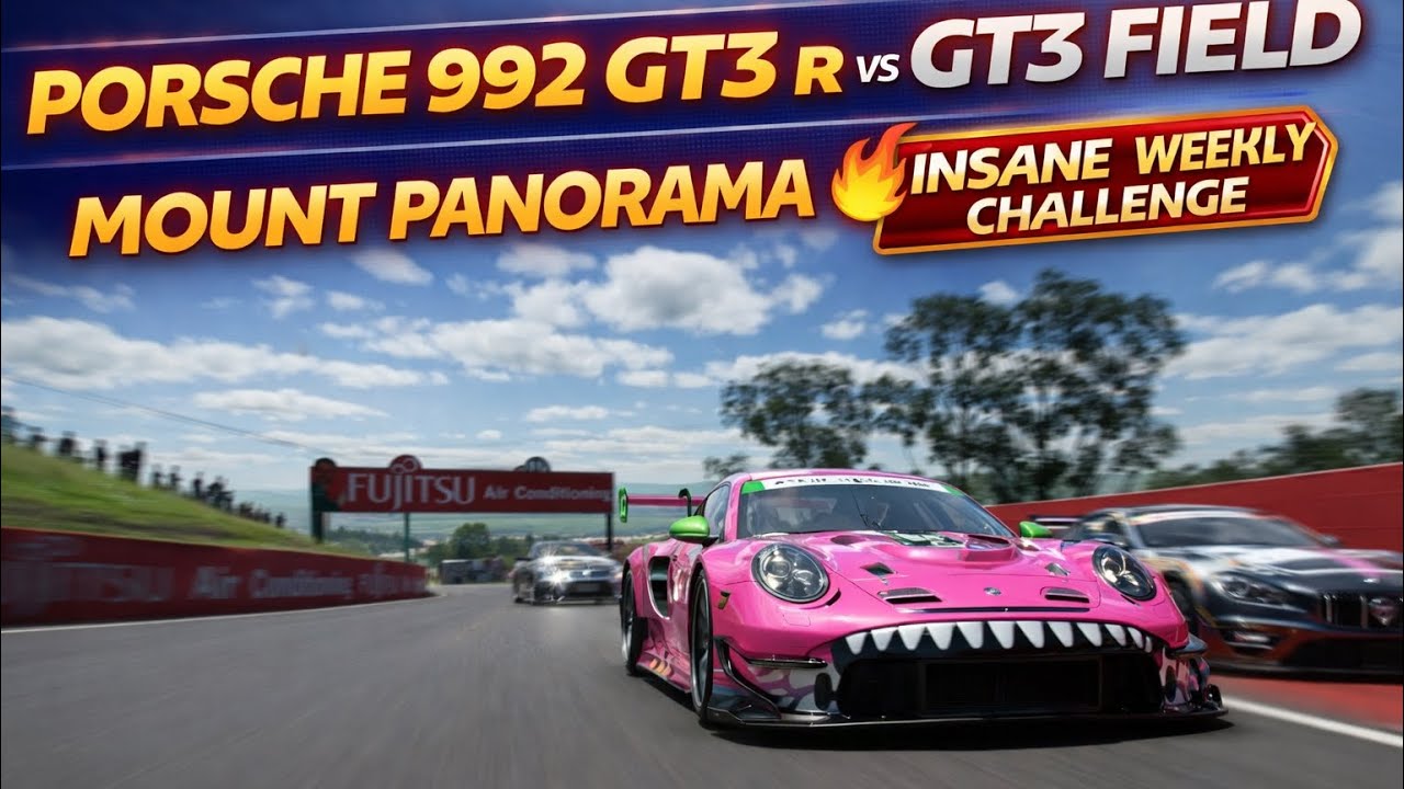 Porsche 992 GT3 R vs GT3 Field at Mount Panorama — INSANE Weekly Challenge Battle!