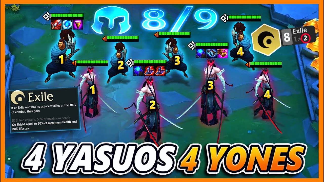 *HOW DID THIS WORK* THE BEST ARMY IN TFT (4 YASUOS 4 YONES) - BunnyFuFuu | Teamfight Tactics | SET 4