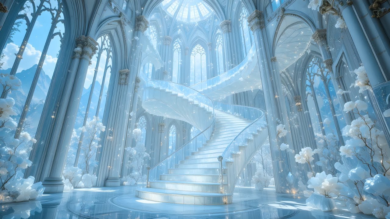 The Seraphic Frost Palace: Frosted Crystals & Heavenly Luxury