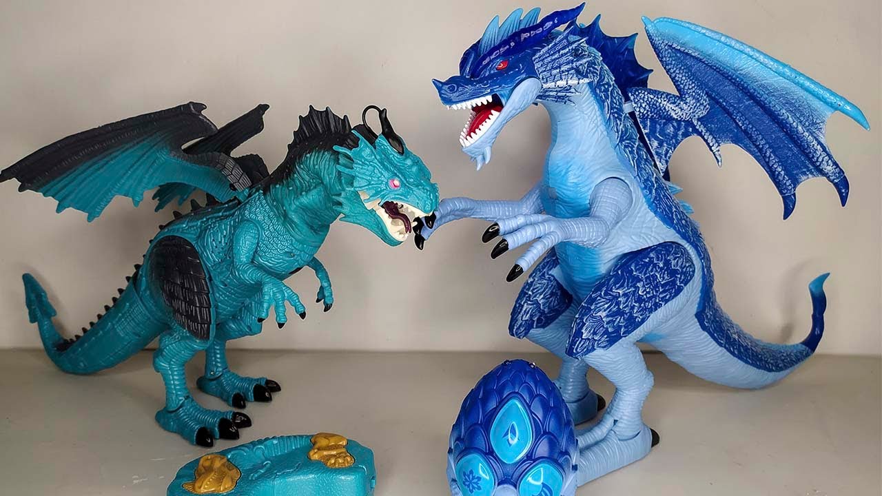 Dragon ice hielo Dinosaur Adventure Force lanza humo de vapor