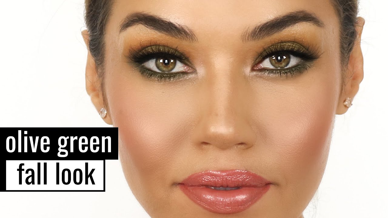 Olive Green Fall Makeup Look | Eman