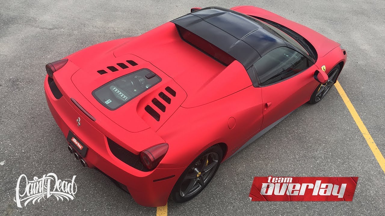 Ferrari 458 Spider Wrapped Satin Chrome Red