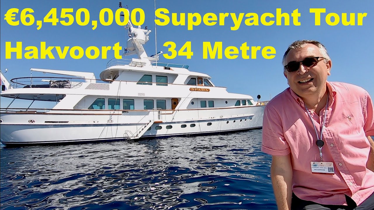 €6,450,000 Superyacht Tour : Classic Hakvoort 34 Metre