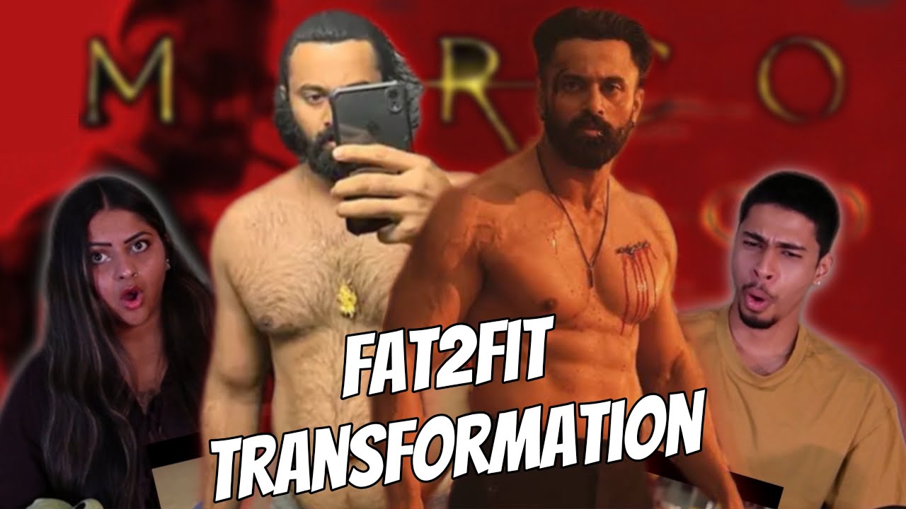 MARCO Actor | Fat2Fit | Transformation Video of Unni Mukundan| 3 Month Challenge | Reaction!!!