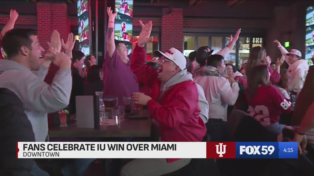 Indiana fans celebrate national championship