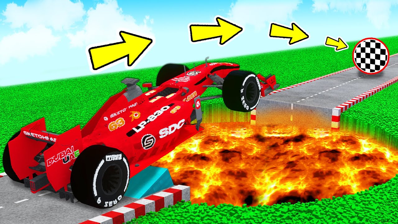 TESTING CARS vs HUGE POTHOLES with LAVA in Teardown