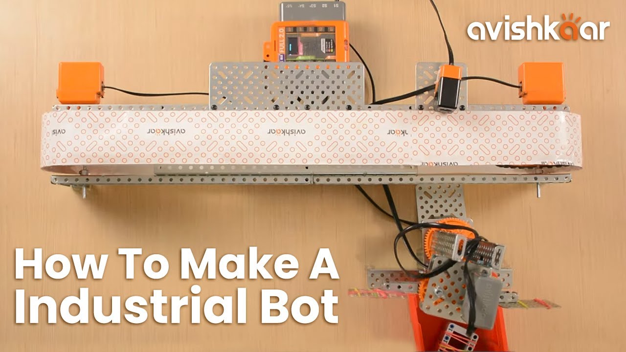 How to make Industrial Bot at Home | DIY Conveyor Belt and Robotic Arm | Robotics for Kids