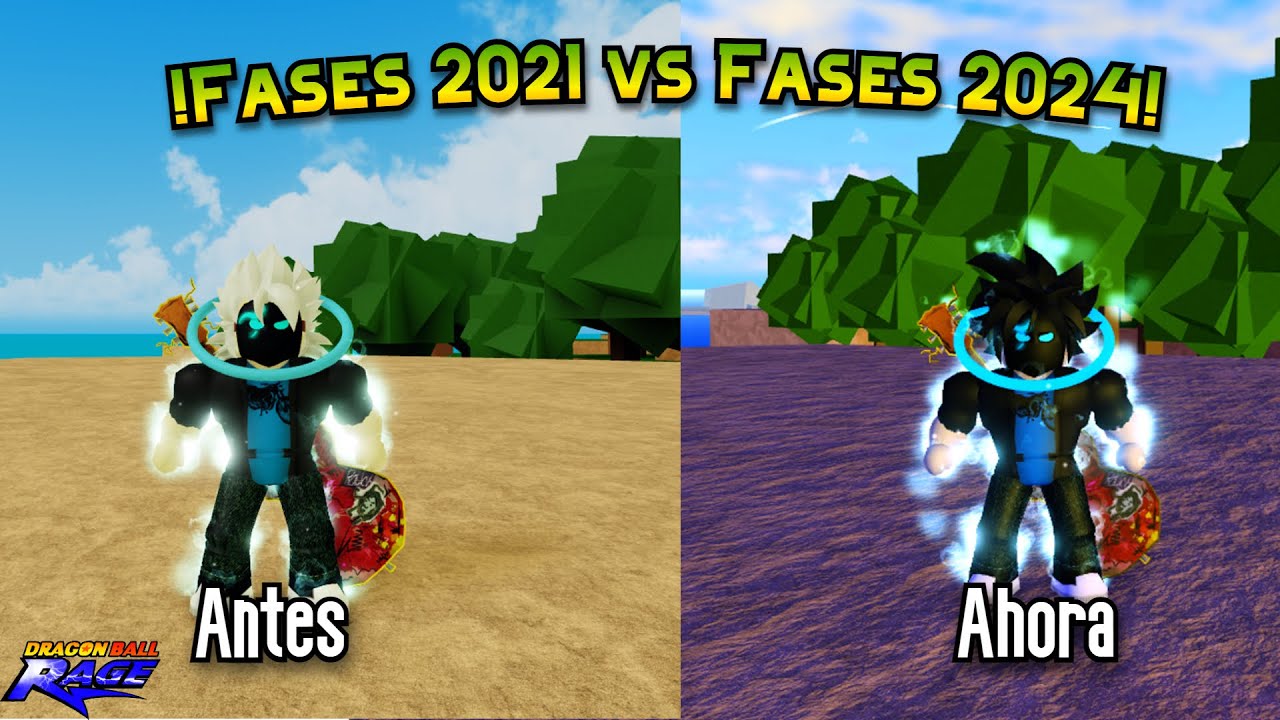 COMPARACION - Fases DBR 2021 VS Fases DBR 2024 | Roblox Dragon Ball Rage
