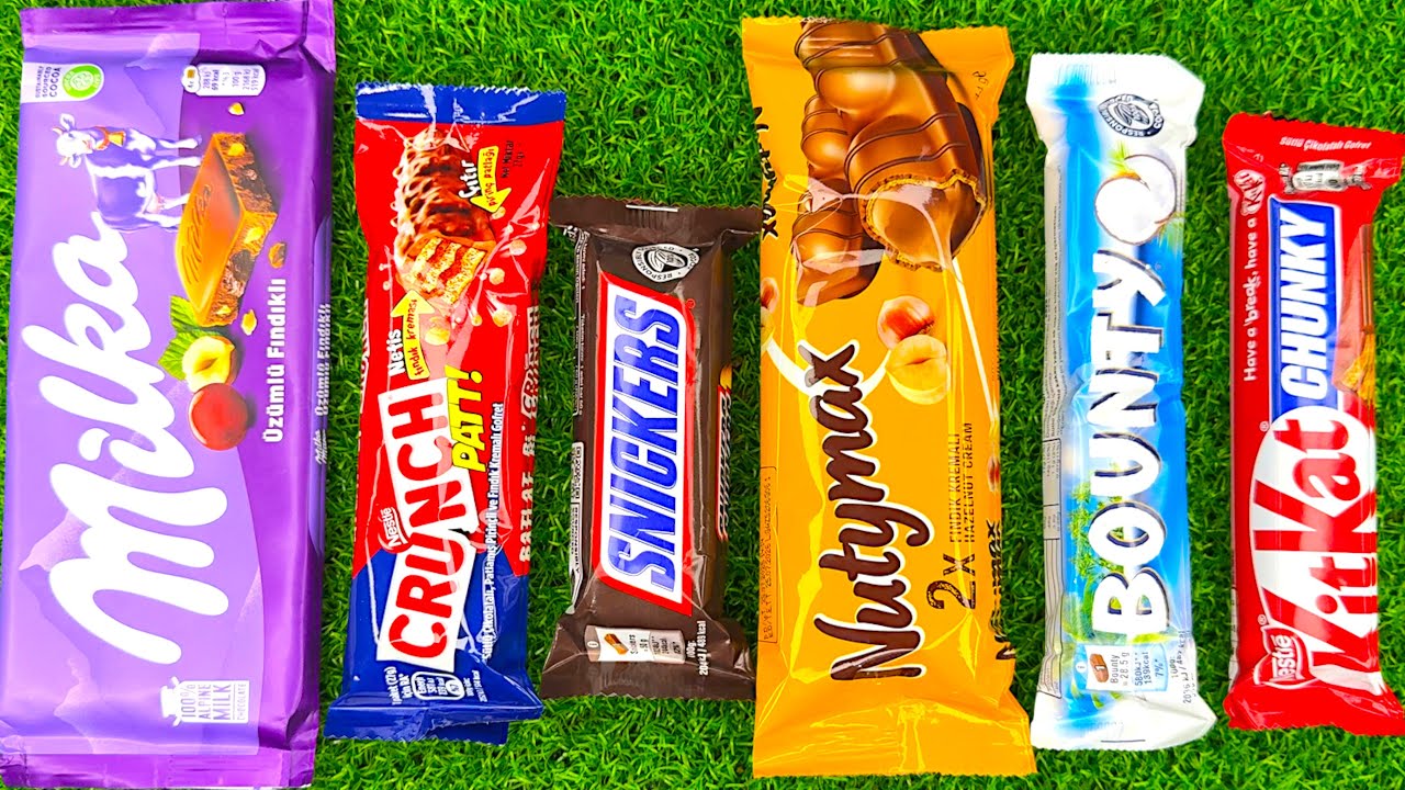 ASMR Most Popular Candys / some lots of colorful rainbow lollipop candy / unpacking chocolate eat901