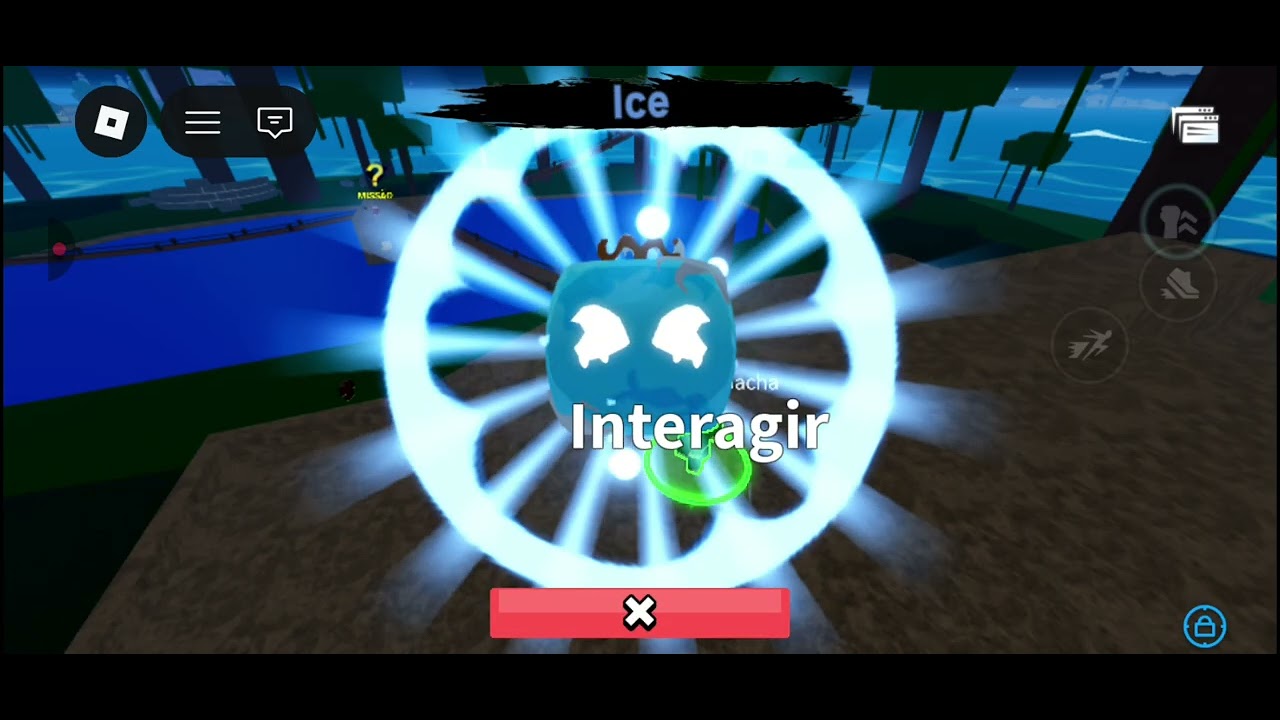 Jogando blox fruits e girando fruta