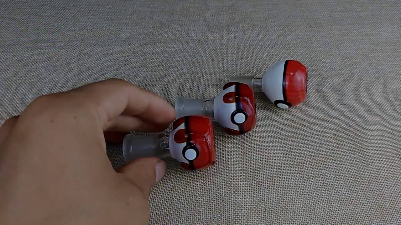 High420 Online Head Shop Pokeball Go Glass Smoking Bowl Weed Bowl Bong Bowls For Sale
