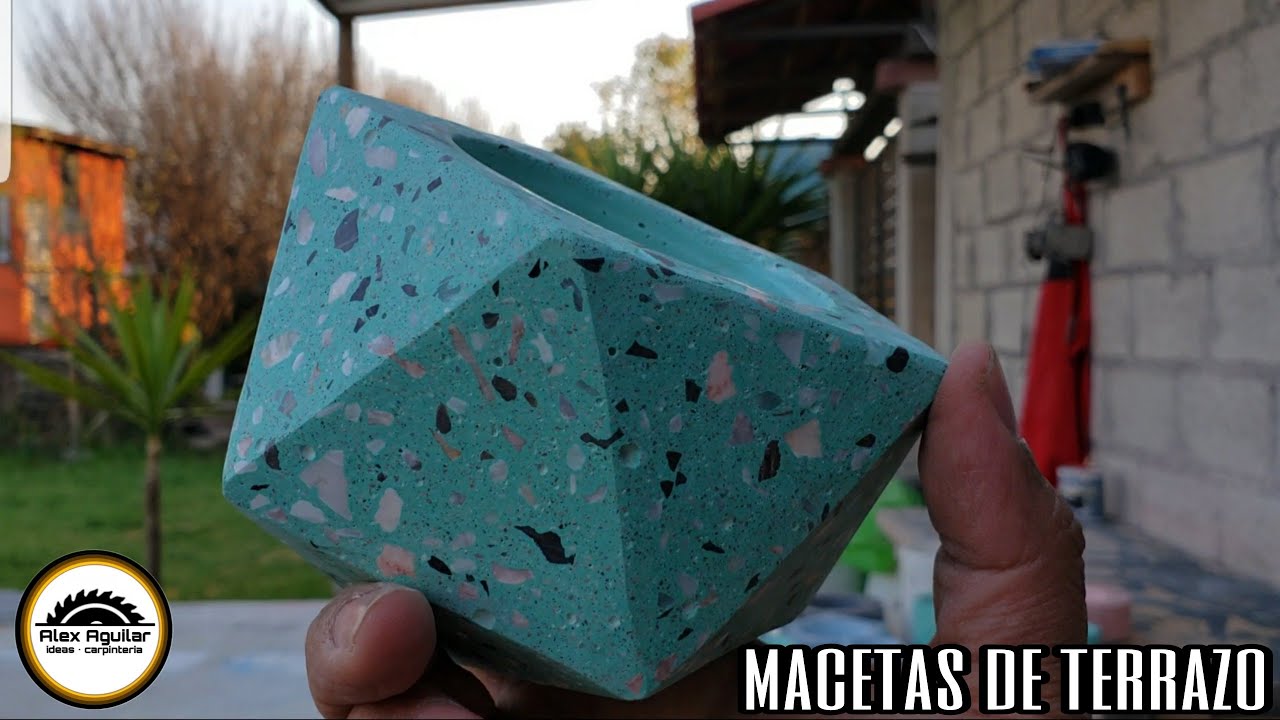 Macetas de terrazo, tutorial completo paso a paso