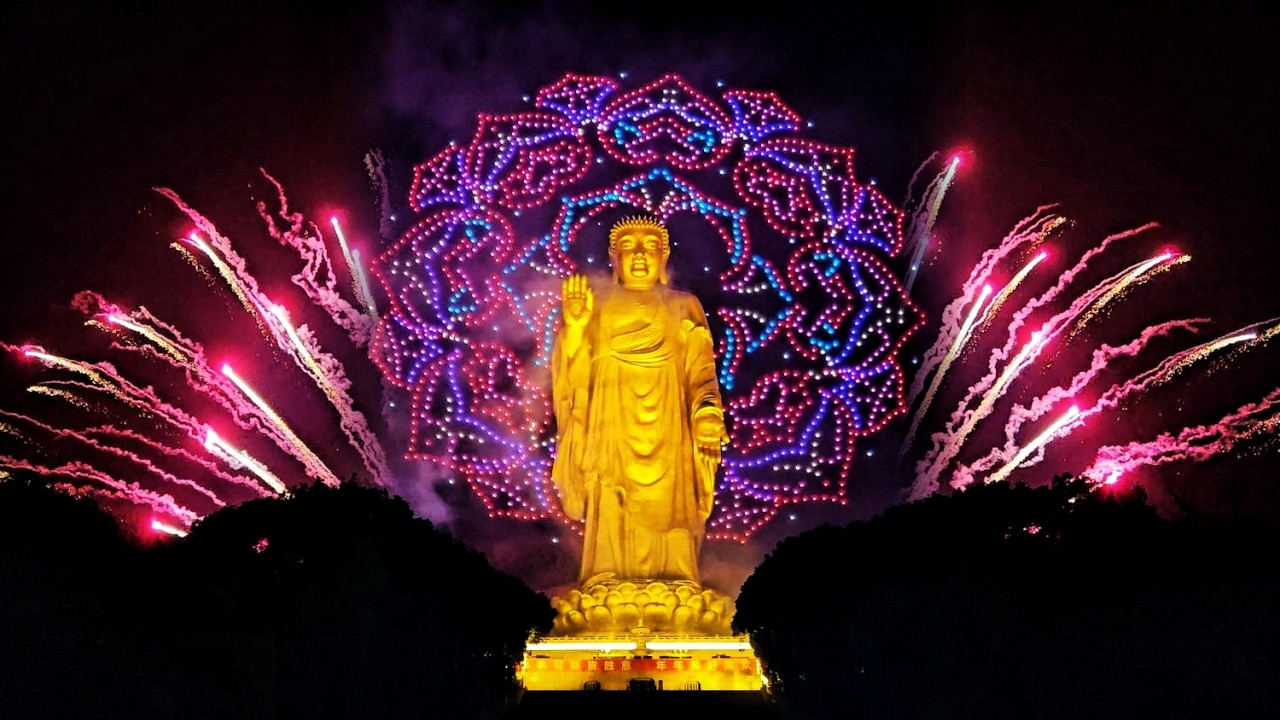 2026中国新春庆典烟花秀~无锡灵山大佛马年除夕之夜|祝大家新年大吉大利！