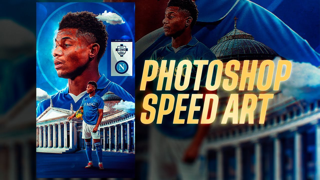 Matchday Design David Neres Napoli (Photoshop Speed Art)